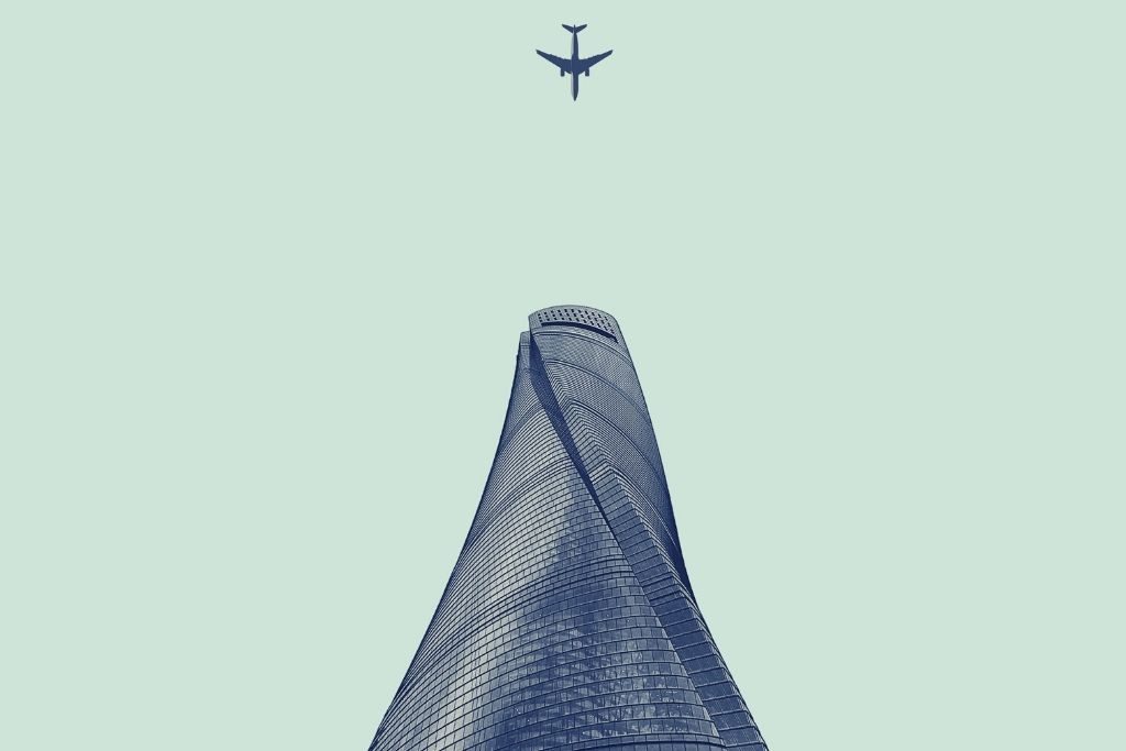 Üçgen, Aircraft, Uçak, mimari projeler, Shanghai Tower